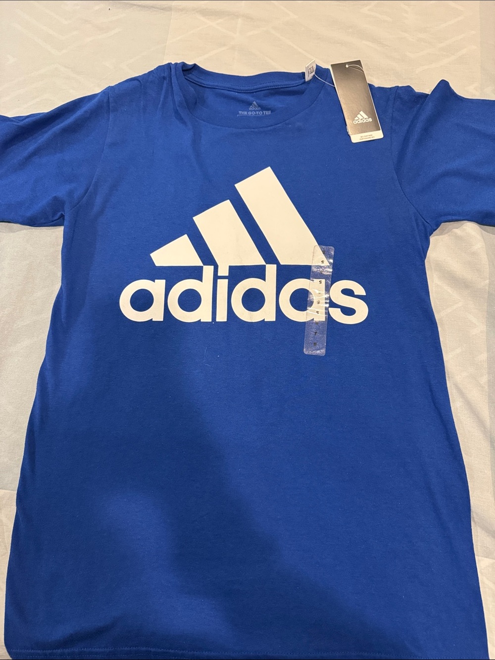 adidas Royal Blue Short-Sleeve Logo Tee